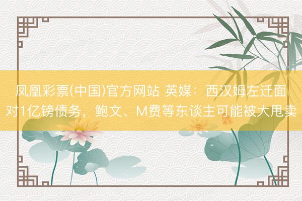 凤凰彩票(中国)官方网站 英媒：西汉姆左迁面对1亿镑债务，鲍文、M费等东谈主可能被大甩卖