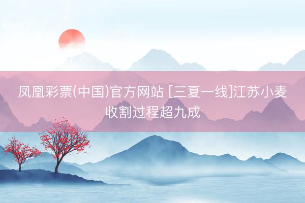 凤凰彩票(中国)官方网站 [三夏一线]江苏小麦收割过程超九成